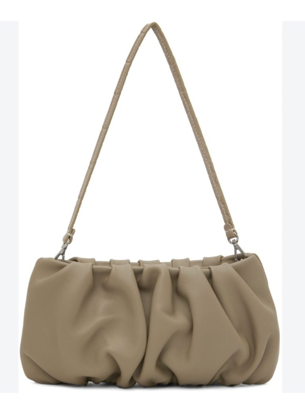 STAUD Bean Bag, Khaki Mink Leather